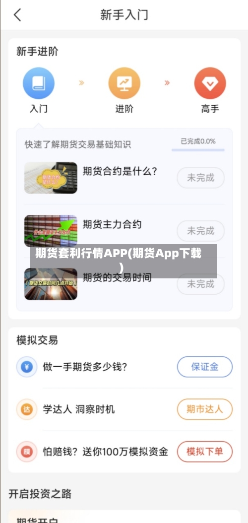 期货套利行情APP(期货App下载)