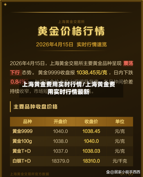 上海黄金费用实时行情/上海黄金费用实时行情最新