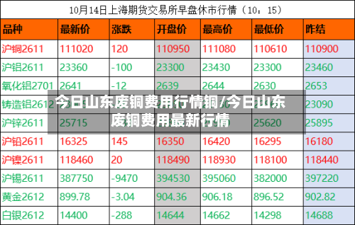 今日山东废铜费用行情铜/今日山东废铜费用最新行情