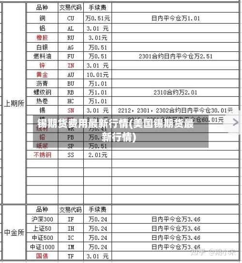 锡期货费用最新行情(美国锡期货最新行情)-第3张图片