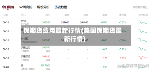 锡期货费用最新行情(美国锡期货最新行情)