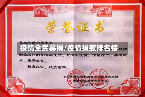 疫情全民募捐/疫情捐款排名榜-第2张图片