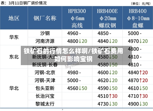 铁矿石的行情怎么样啊/铁矿石费用如何影响宝钢