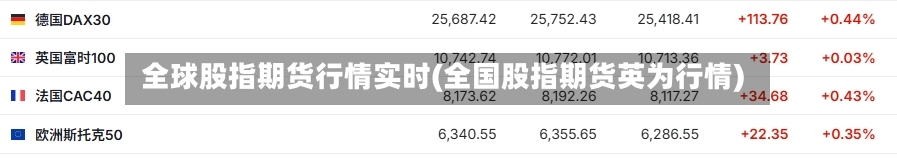 全球股指期货行情实时(全国股指期货英为行情)