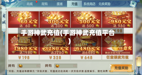 手游神武充值(手游神武充值平台)