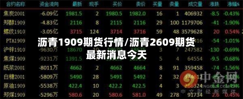 沥青1909期货行情/沥青2609期货最新消息今天