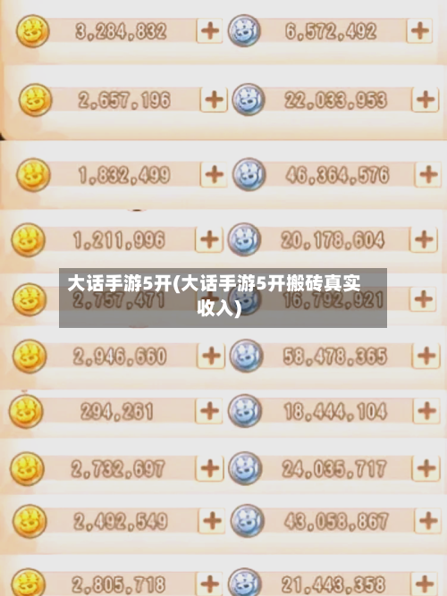 大话手游5开(大话手游5开搬砖真实收入)-第2张图片