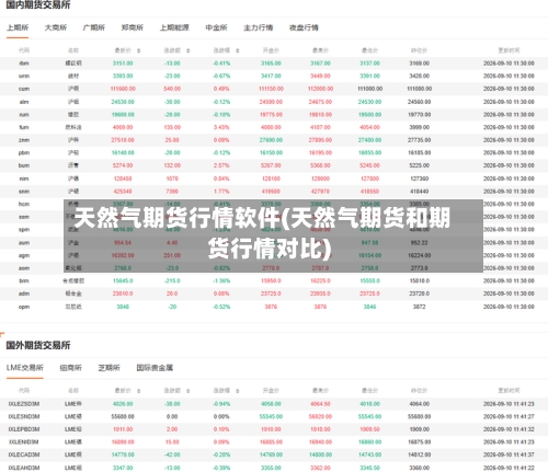 天然气期货行情软件(天然气期货和期货行情对比)-第3张图片