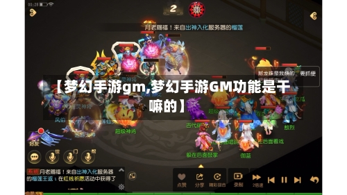 【梦幻手游gm,梦幻手游GM功能是干嘛的】