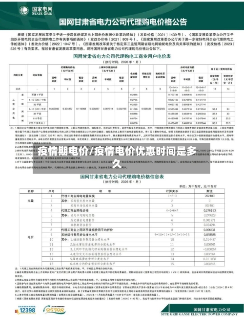 疫情期电价/疫情电价优惠时间是多久-第2张图片
