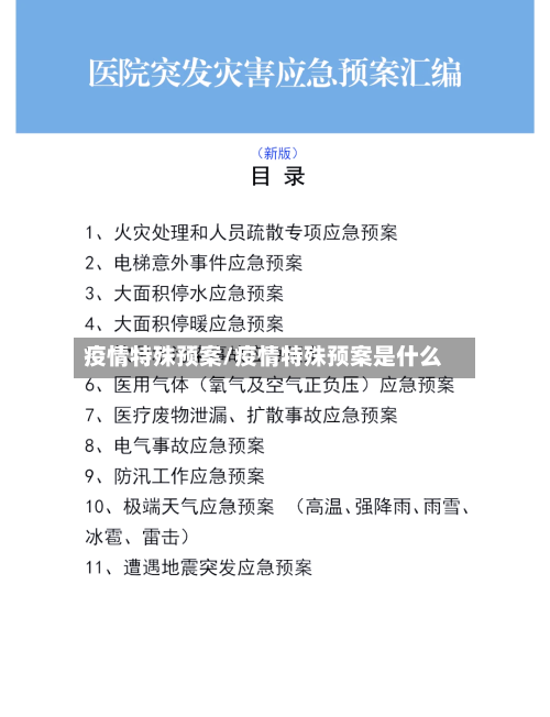 疫情特殊预案/疫情特殊预案是什么-第2张图片