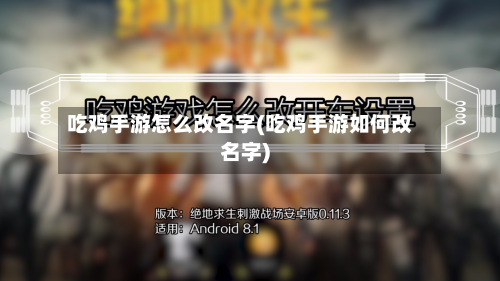 吃鸡手游怎么改名字(吃鸡手游如何改名字)-第3张图片