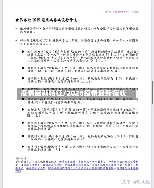 疫情最新特征/2026疫情最新症状