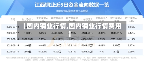 【国内铜业行情,国内铜业行情费用】-第3张图片