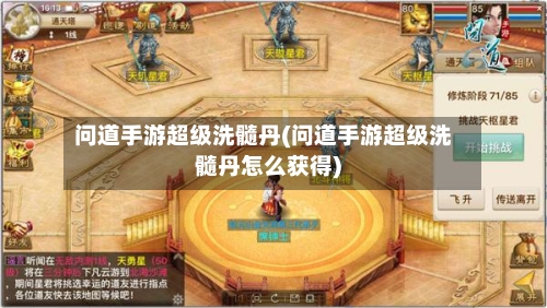 问道手游超级洗髓丹(问道手游超级洗髓丹怎么获得)-第2张图片