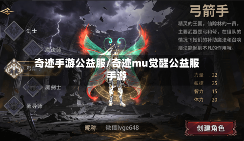 奇迹手游公益服/奇迹mu觉醒公益服手游