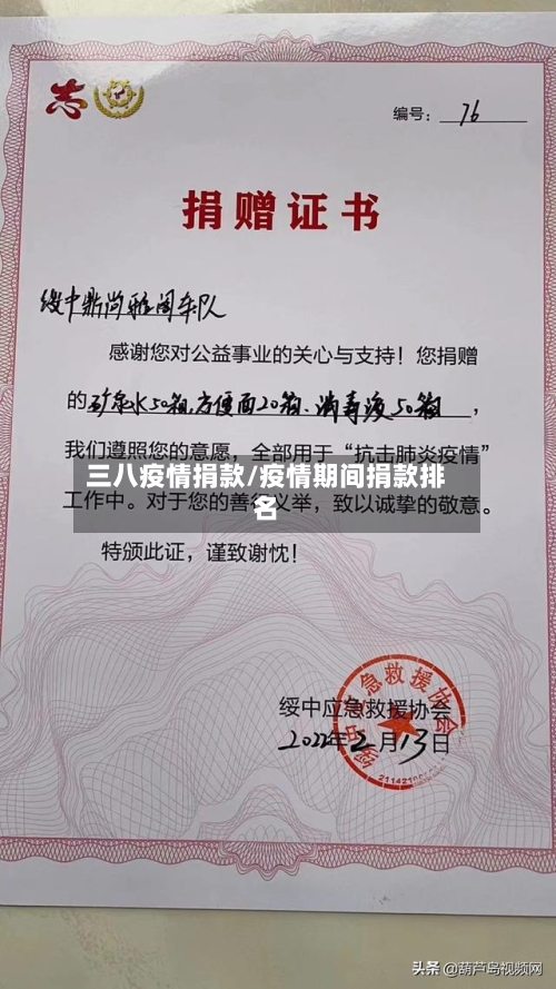 三八疫情捐款/疫情期间捐款排名-第3张图片